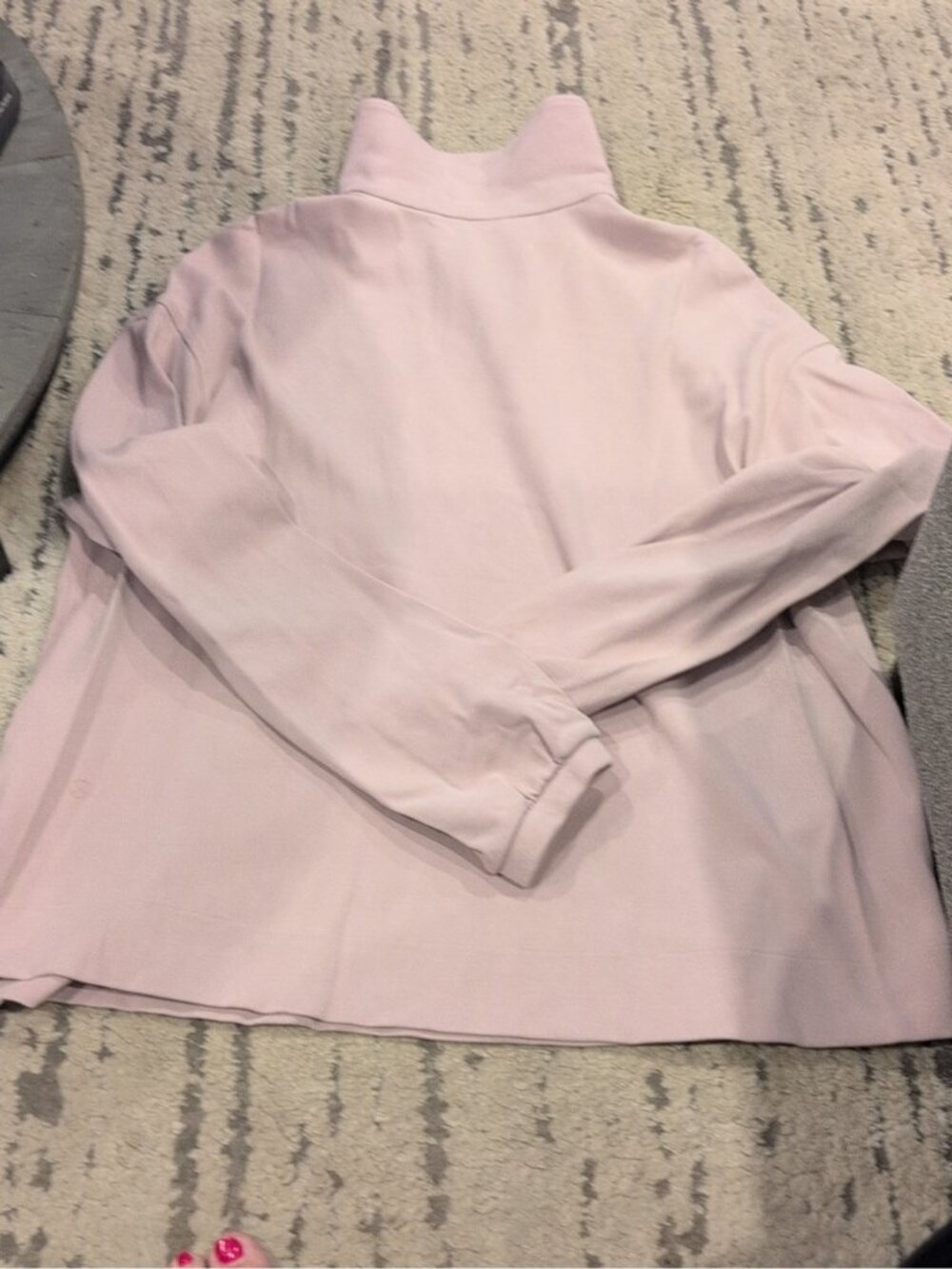 Lululemon Softstreme Pique Oversized Long-Sleeve Polo Shirt Mink Pink - Picture 4 of 7
